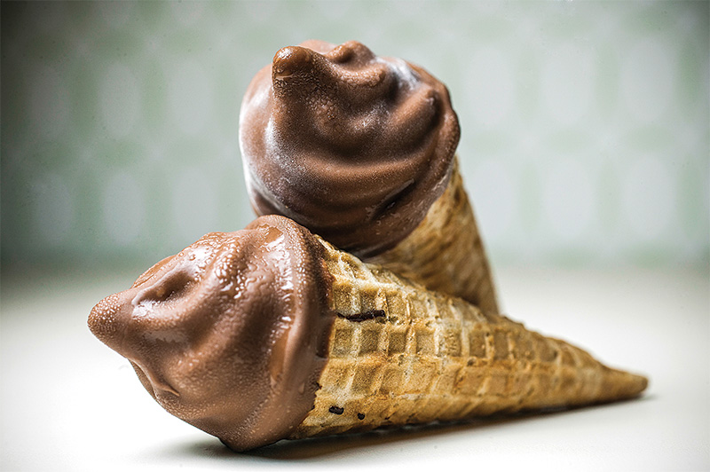 As minicasquinhas com sorvete As minicasquinhas com sorvete