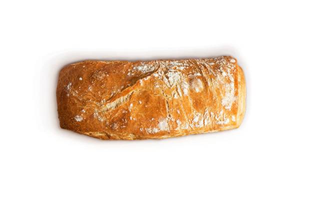 Ciabatta: uma casquinha delicada envolve o interior aerado Ciabatta: uma casquinha delicada envolve o interior aerado