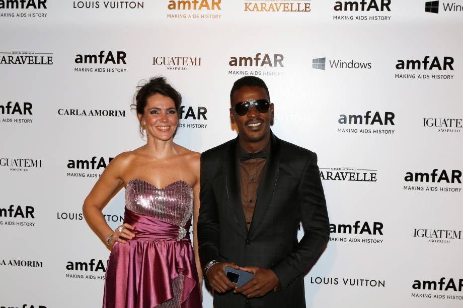 O m&uacute;sico Seu Jorge e a mulher Mariana Jorge