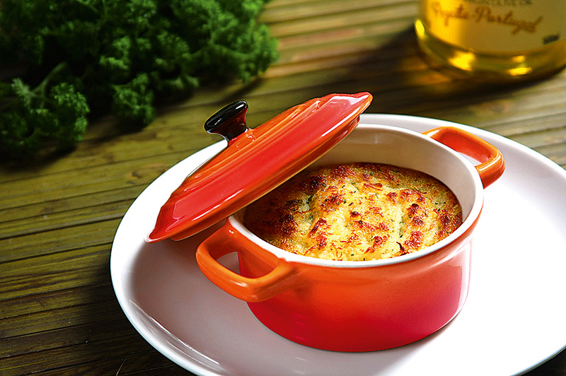 Para a entrada: panelinha de bacalhau gratinado