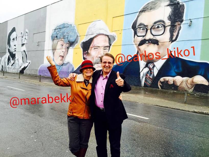 Ator foi conhecer mural feito em sua homenagem pelo grafiteiro Paulo Terra Ator foi conhecer mural feito em sua homenagem pelo grafiteiro Paulo Terra