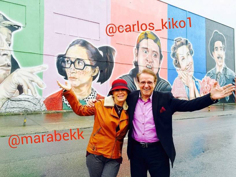 Ator foi conhecer mural feito em sua homenagem pelo grafiteiro Paulo Terra Ator foi conhecer mural feito em sua homenagem pelo grafiteiro Paulo Terra