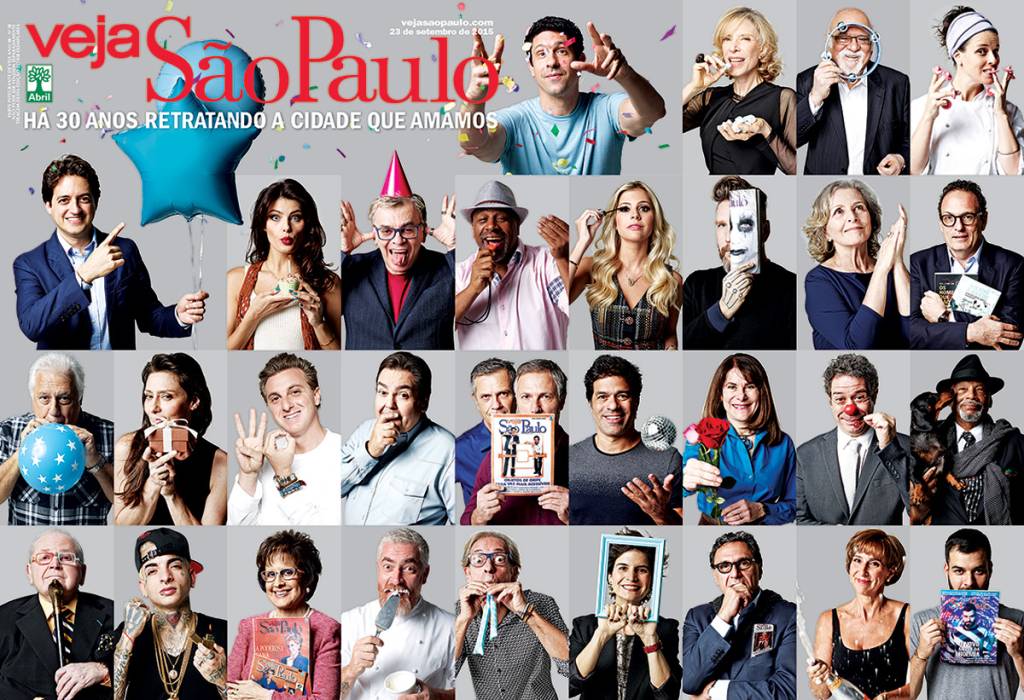 Os bastidores do ensaio fotográfico com trinta personalidades