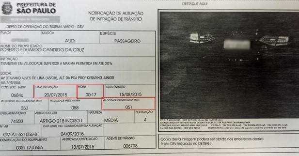 Primeira multa após redução de velocidade demorou dezessete minutos