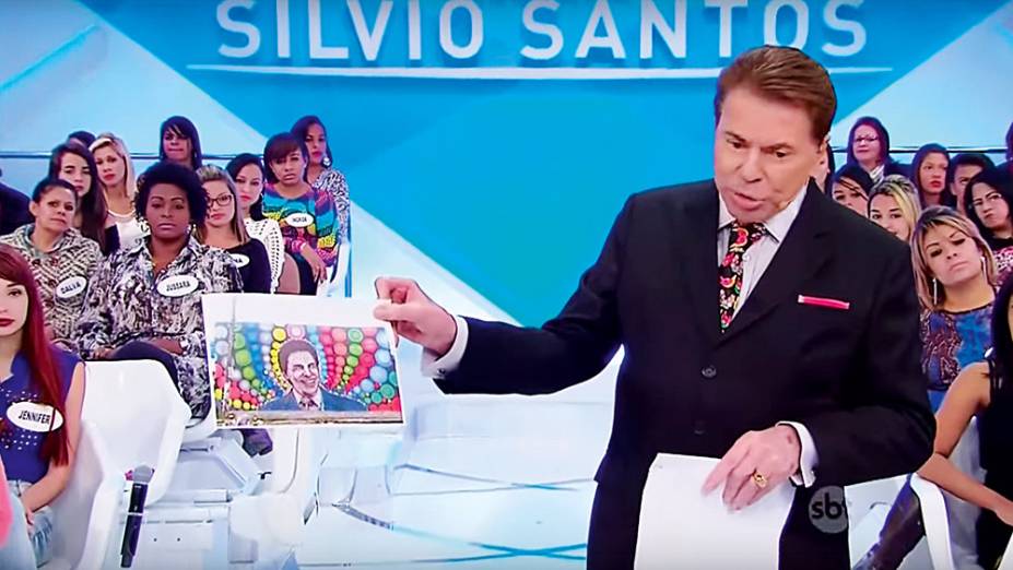 O homem abriu o ba&uacute;: Silvio Santos vai pagar 2 500 reais pela obra do artista