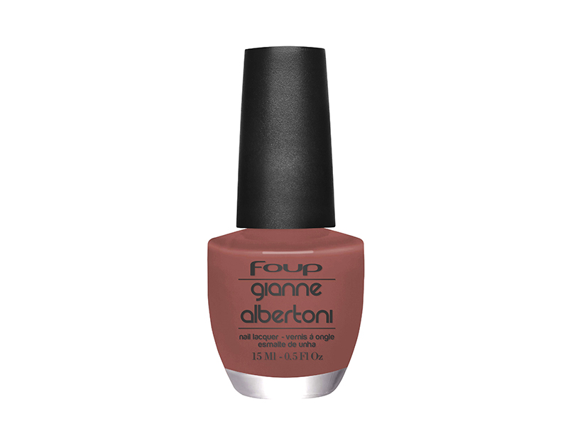 Esmalte cole&ccedil;&atilde;o Giane Albertoni, cor 610, da Foup. Em parceria com a top Gianne Albertoni, a marca lan&ccedil;ou sua cole&ccedil;&atilde;o de esmaltes cremosos com 12 op&ccedil;&otilde;es de cores exclusivas, que foram escolhidas pela pr&oacute;pria modelo. Pre&ccedil;o: 6,90 reais.