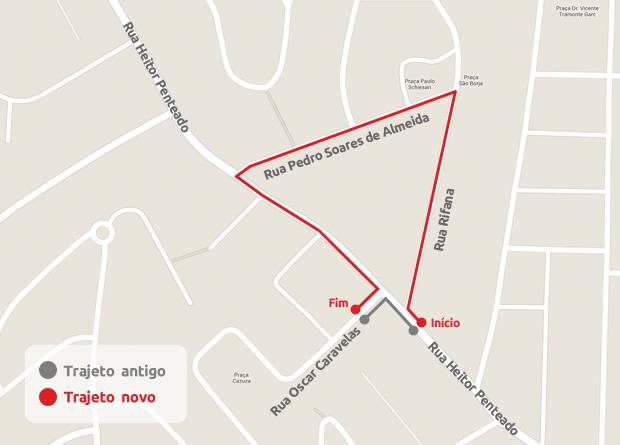 Novo acesso &agrave; Rua Oscar Caravelas: vias estreitas, sinuosas e residenciais