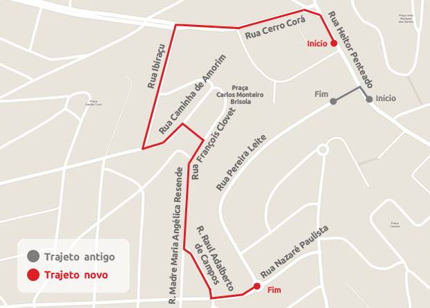 Uma volta ao mundo at&eacute; a Rua Pereira Leite: o motorista demora 8 minutos para percorrer o percurso que antes levava o tempo de um sem&aacute;foro