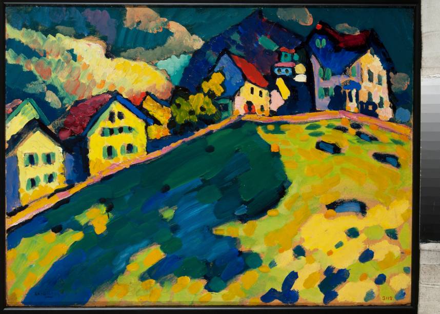 Murnau - Paisagem Estival: Estudo para o quadro Casas na Montanha Murnau - Paisagem Estival: Estudo para o quadro Casas na Montanha