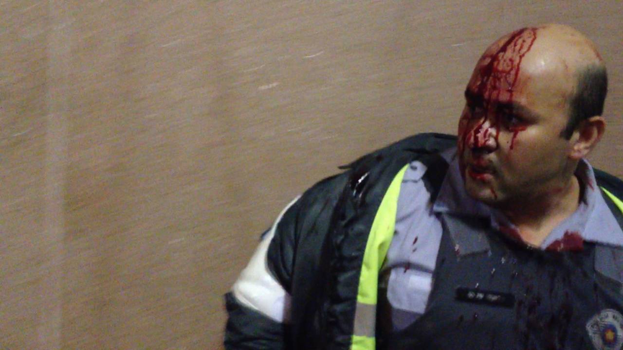Policial agredido manifestações