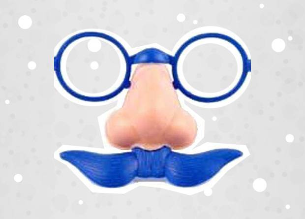 Magazine 25:&nbsp;&oacute;culos com nariz e bigode (R$ 21,21 com 12 unidades)&nbsp;