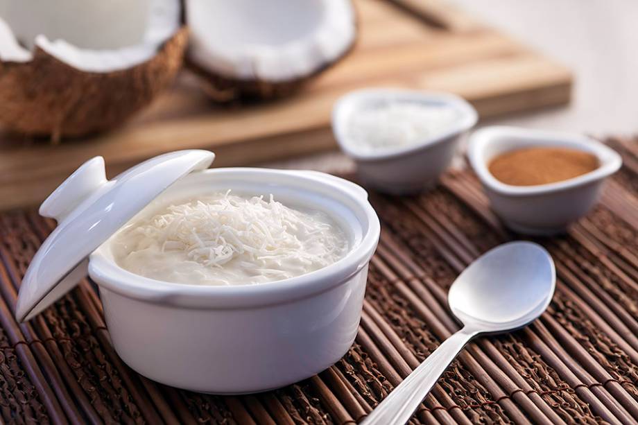 Dona Hort&ecirc;: arroz-doce sabor coco (R$ 10,00)