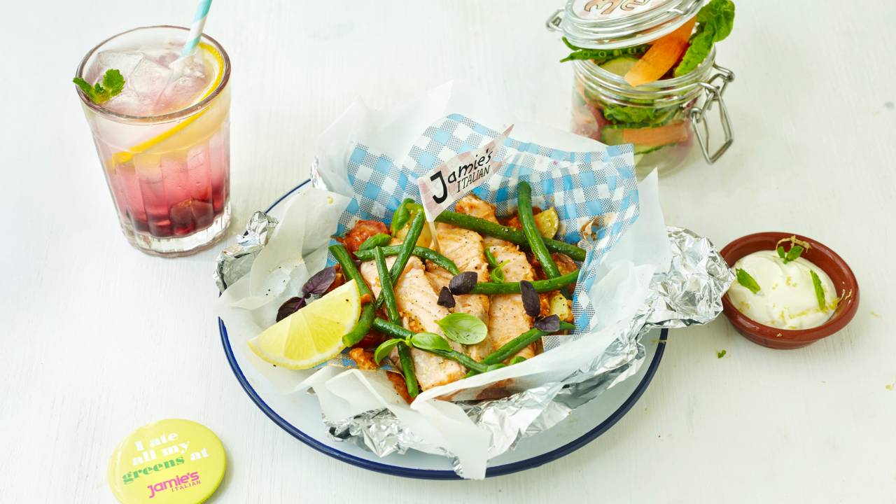 Jamie's Italian - Salmão no pacotinho - Ella Miller