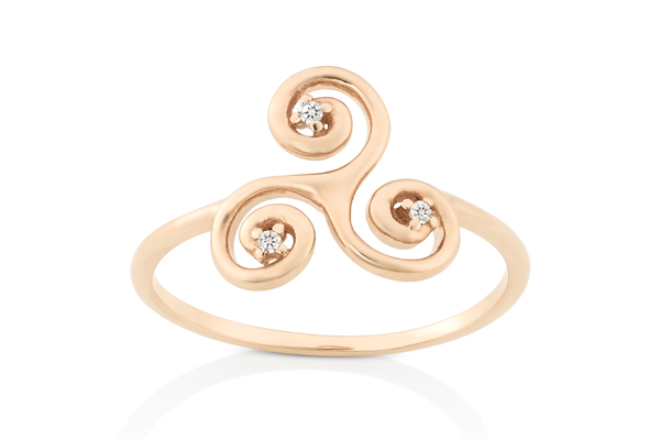 Anel triskle em ouro rosé: R$ 1 470,00 Anel triskle em ouro rosé: R$ 1 470,00