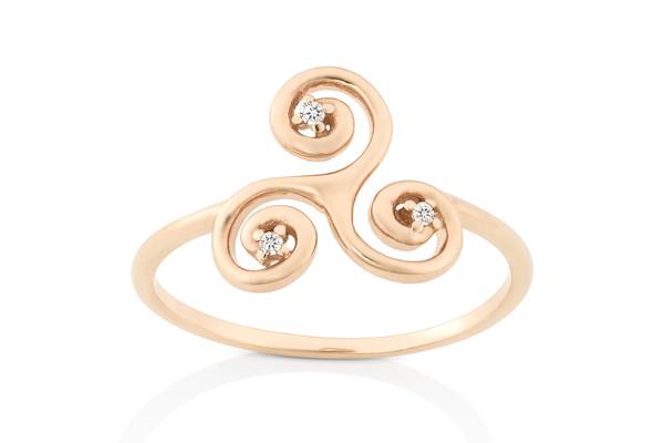 Anel triskle em ouro ros&eacute;: R$ 1 470,00