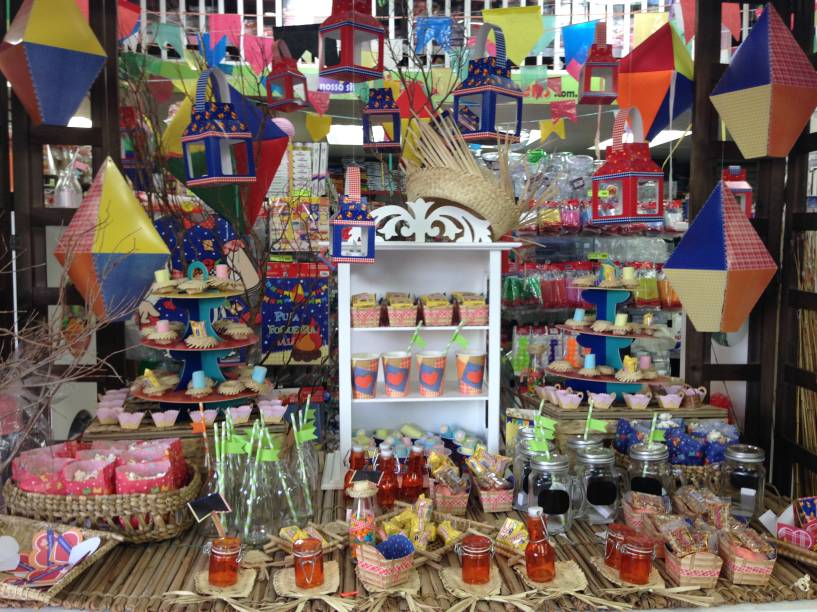 Dica de decora&ccedil;&atilde;o para mesa junina da loja Rizzo Embalagens e Festas