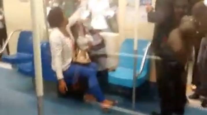 Vídeo mostra confusão no metrô