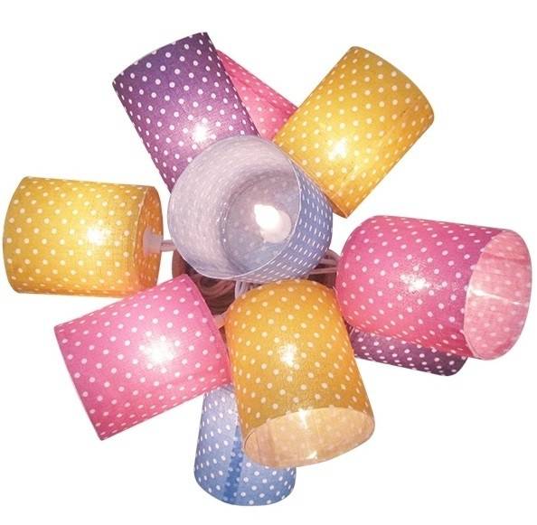 Fio de luz com dez cil&iacute;ndros e tecido de po&aacute;, R$ 160,00, da <a href="https://www.coisasdadoris.com.br/" rel="Coisas da Doris" target="_blank">Coisas da Doris</a>