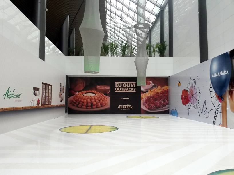 Quarto andar: espa&ccedil;o reservado para os restaurantes Andiamo, Outback e Almanara