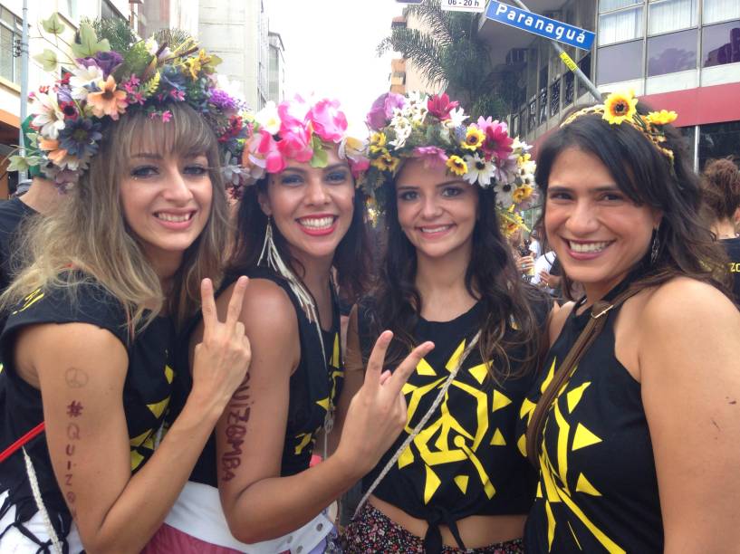 Integrantes do bloco Acadêmicos do Baixo Augusta