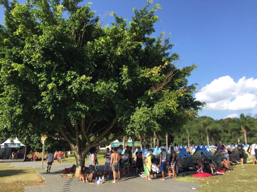 DreamVillage: área reservada para as barracas DreamVillage: área reservada para as barracas