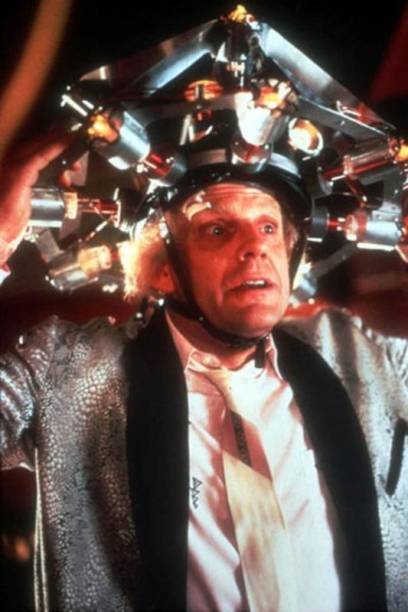 De Volta para o Futuro 2: Christopher Lloyd, como o cientista Doc Brown De Volta para o Futuro 2: Christopher Lloyd, como o cientista Doc Brown