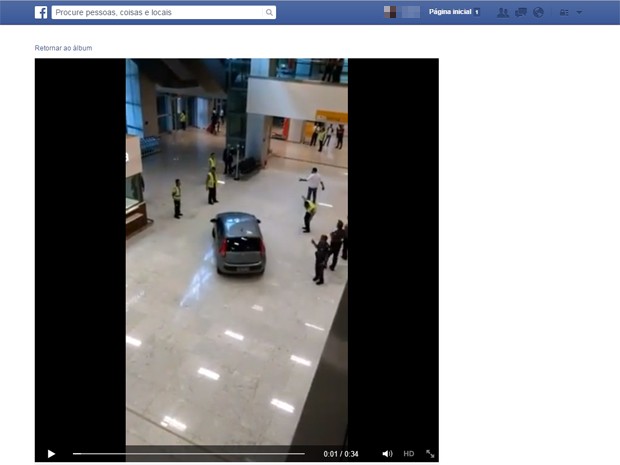 Motorista invade saguão do Aeroporto de Guarulhos