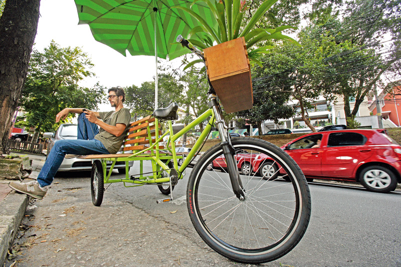 bicicleta bijari triciclo praça