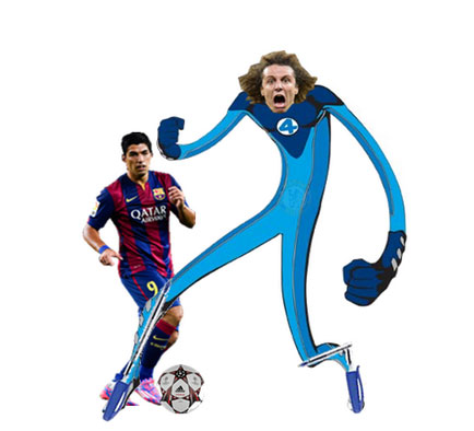 Internautas brincam com as “canetas” em David Luiz Internautas brincam com as “canetas” em David Luiz