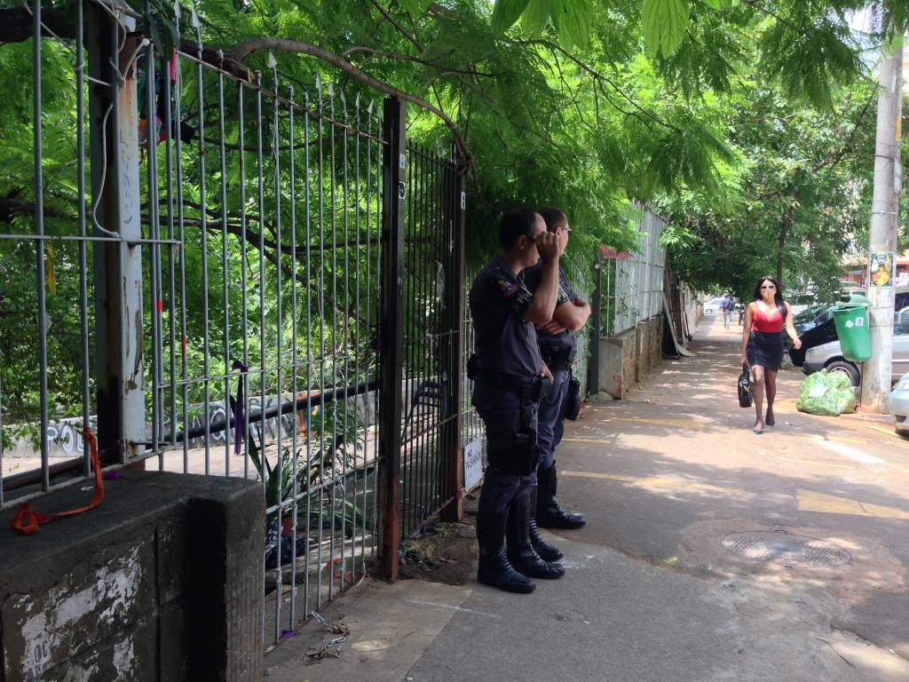 Parque Augusta: policiais foram acionados para cuidar das entradas do local um dia ap&oacute;s reintegra&ccedil;&atilde;o