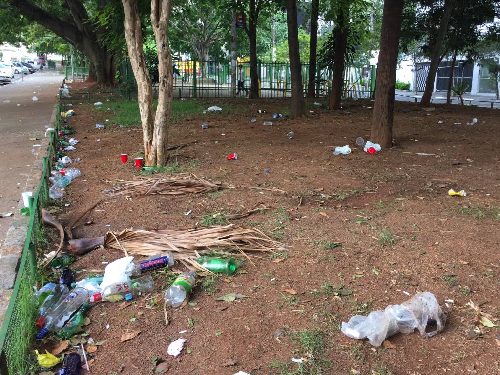 Blocos de rua deixam rastro de lixo pela cidade