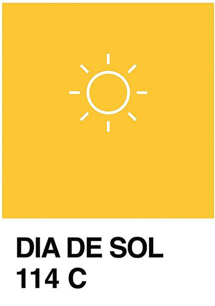 Pôster amarelo para dar cores à parede 