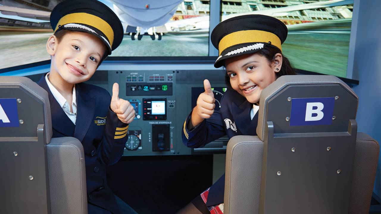 KidZania Atividade piloto de aviao