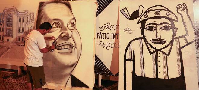Artista pinta caricatura de Eduardo Campos que estar&aacute; exposta durante o vel&oacute;rio