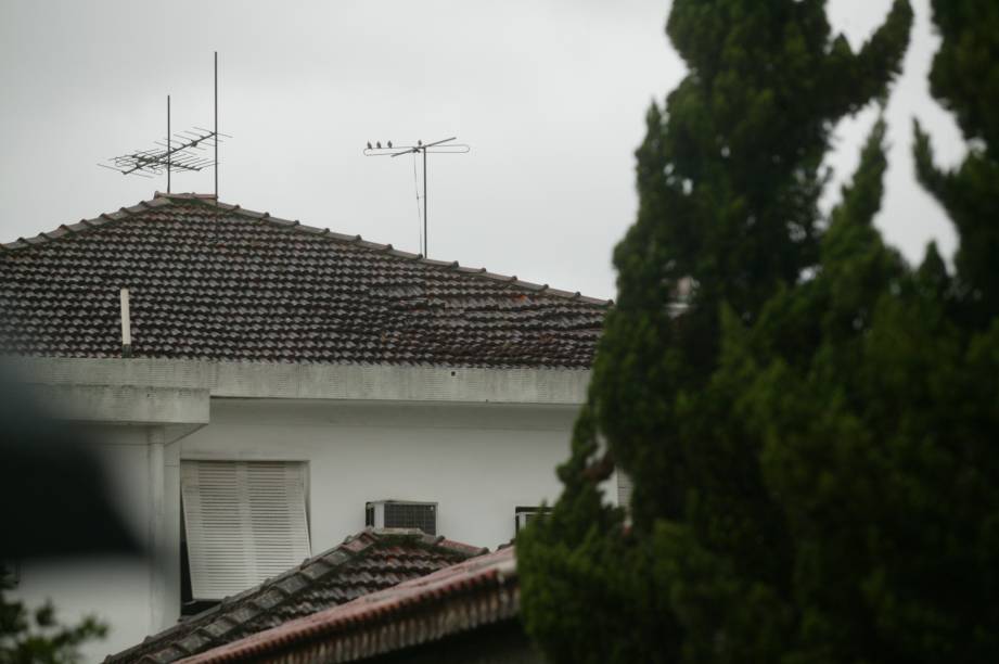 Telhado de uma das casas atingidas pelo avi&atilde;o com Eduardo Campos