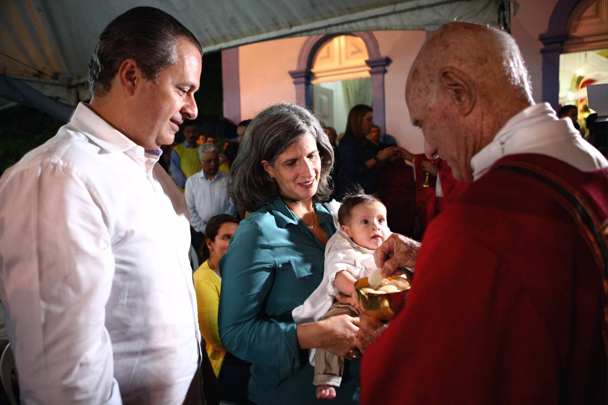 	Eduardo Campos, a esposa, Renata Campos, e o filho ca&ccedil;ula, Miguel