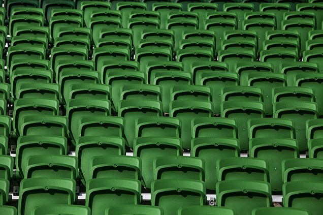 Poltronas: os 43 600 assentos numerados, todos em &aacute;rea coberta, est&atilde;o em fase final de instala&ccedil;&atilde;o
