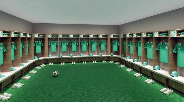 Vesti&aacute;rios: sala principal ter&aacute; 355 metros quadradados