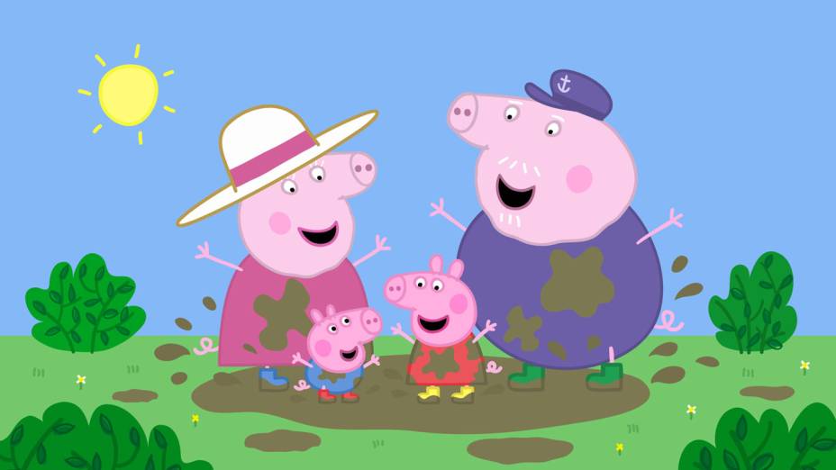 A versão da personagem e sua família que aparece na TV A versão da personagem e sua família que aparece na TV