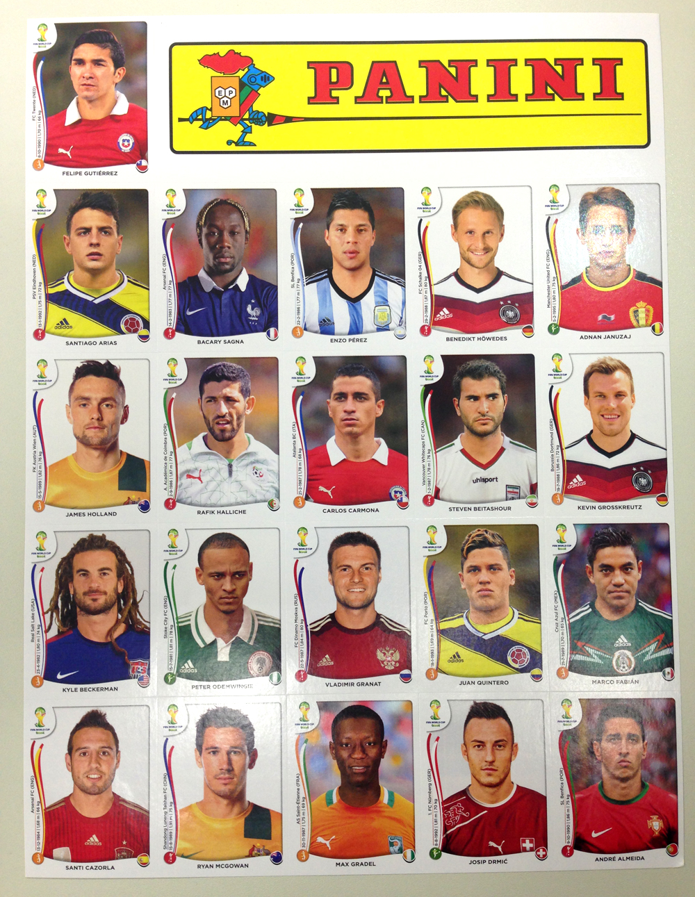 Kit com mais 71 figurinhas do álbum da Copa chega às bancas