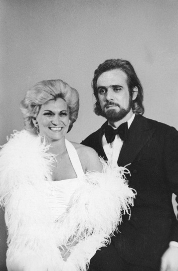 Hebe com o gal&atilde; Francisco Cuoco em clique de 1973