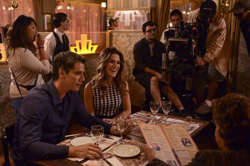 Loucas pra Casar: Márcio Garcia e Ingrid Guimarães na gravação Loucas pra Casar: Márcio Garcia e Ingrid Guimarães na gravação