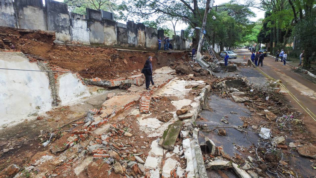 cemitério araçá chuva estrago
