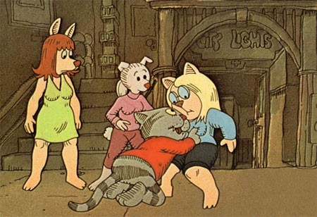 Cena de Fritz, o Gato