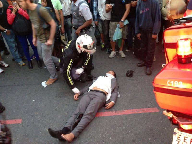 	Homem atropelado pela Pol&iacute;cia &eacute; atendido