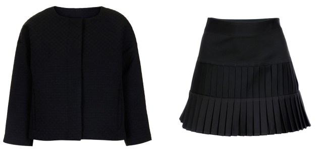 Anos 60. Spencer, R$ 359,00. Topshop, tel.: (11) 3152-6002, Shopping JK Iguatemi, www.topshop.com. Saia de sarja de algod&atilde;o, R$ 79,90. C&A Collection Issa London, tel.: (11) 2131-0004, www.cea.com.br.