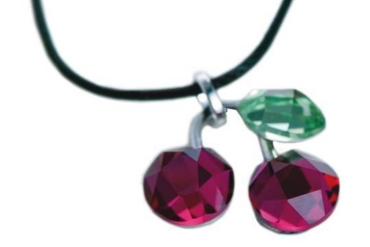 Colar de algodão com pingente de cristal Swarovski Colar de algodão com pingente de cristal Swarovski
