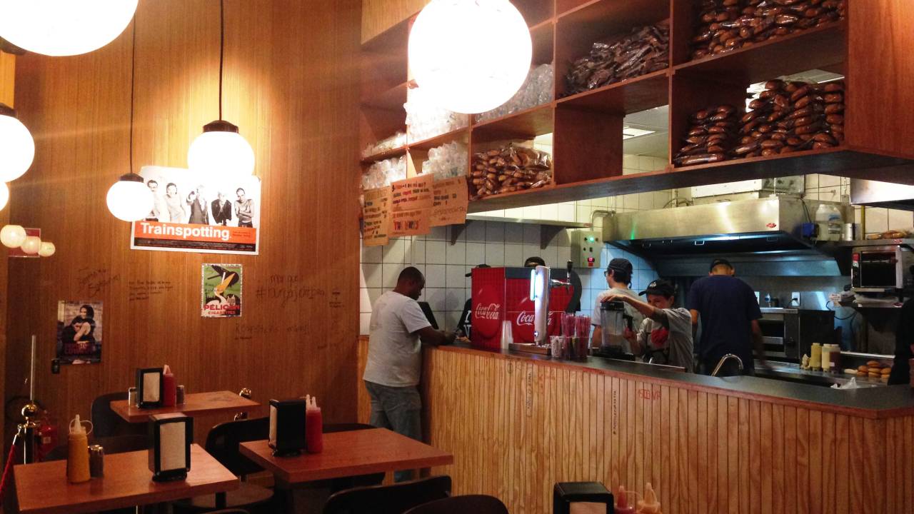 burger joint top center