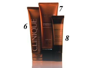 Cosméticos para um bronzeado natural e saudável