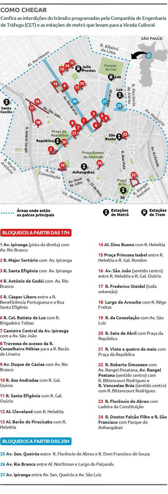 Transporte público funciona 24 horas durante a Virada Cultural